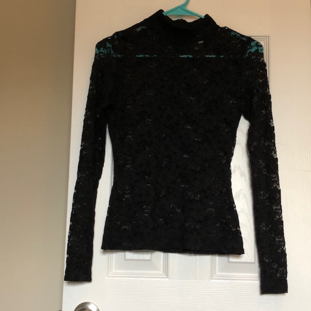 See through long sleeve shirt